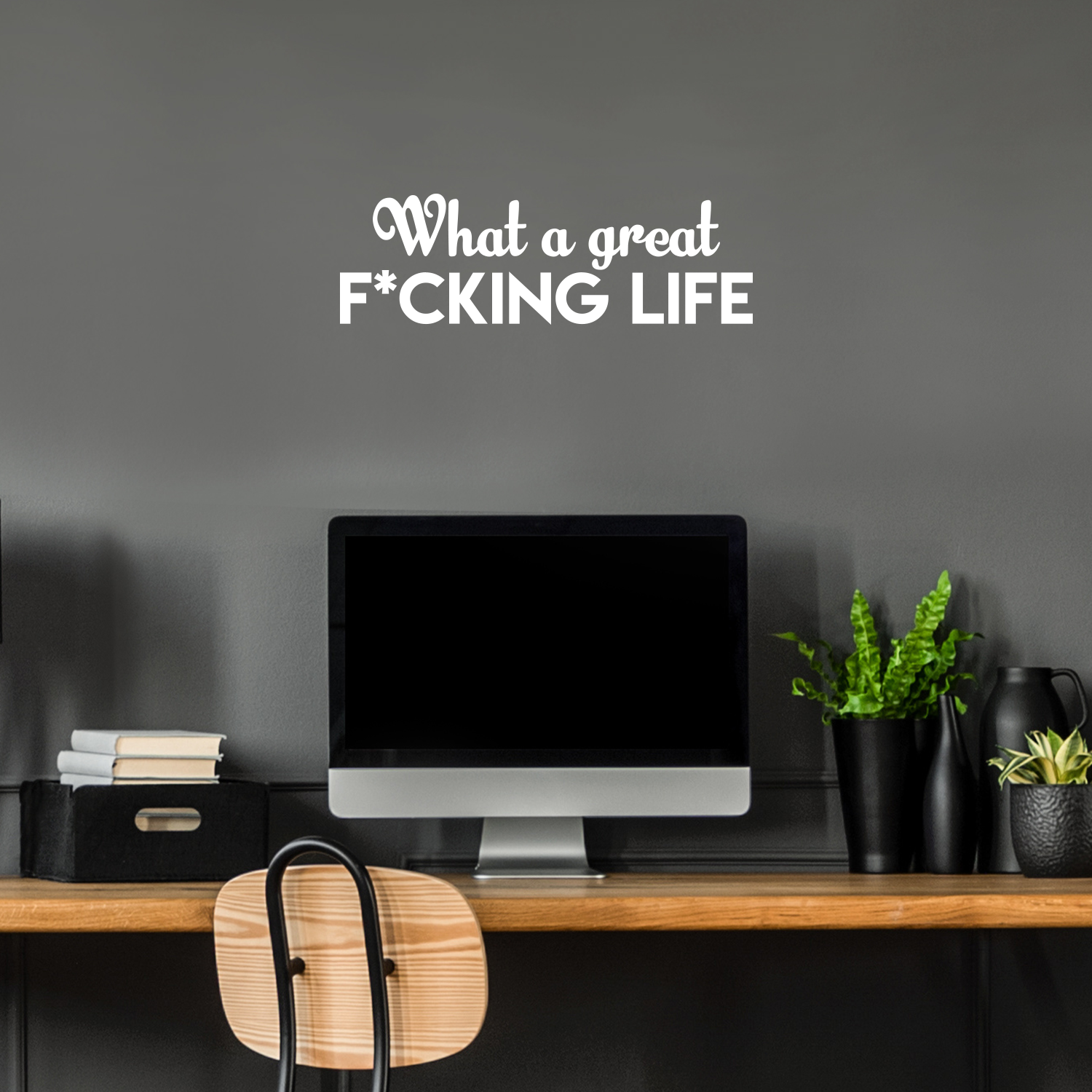 Vinyl Wall Art Decal - What A Great F*cking Life - 7" x 22" - Modern ...