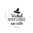 thumbnail image 1 of Vinyl Wall Art Decal - Wicked never looked so cute - 17" x 17" - Modern Spooky Halloween Quote For Home Bedroom Kids Room Store Coffee Shop Seasonal Decoration Sticker, 1 of 4