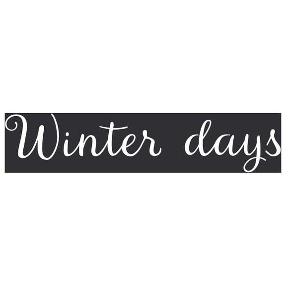Vinyl Wall Art Decal - Winter Days - 4.5" x 20" - Modern Christmas Quote For Home Living Room Front Door Store School Office Coffe Shop Seasonal Decoration Sticker