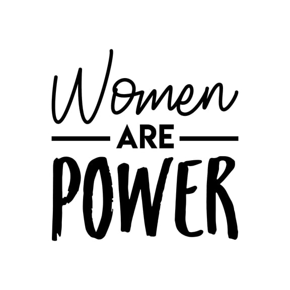 Vinyl Wall Art Decal - Women Are Power - 22.5" x 22" - Trendy Motivational Feminism Quote Sticker For Woman Home Work Office Bedroom Living Room Store Decor