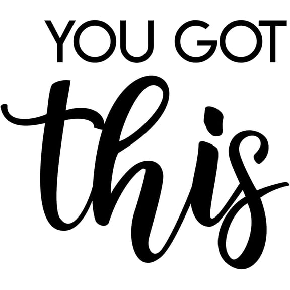 Vinyl Wall Art Decal - You Got This - 22" x 26" - Trendy Inspirational Positive Mind Change Quote Sticker for Bedroom Closet Living Room Office Work Coffee Shop Decor