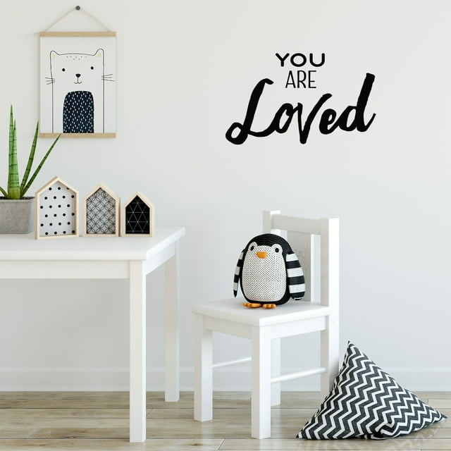 "Bless This Home And All Who Enter" Vinyl Wall Decal - Removable, Turquoise, 48in X 29in, One-Piece Application