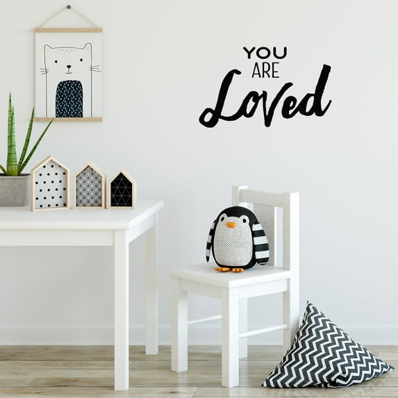 Vinyl Wall Art Decal - You are Loved - 15" x 20" - Inspirational Husband and Wife Bedroom Couples Love Quote Removable Home Decor Wall Sticker Decals