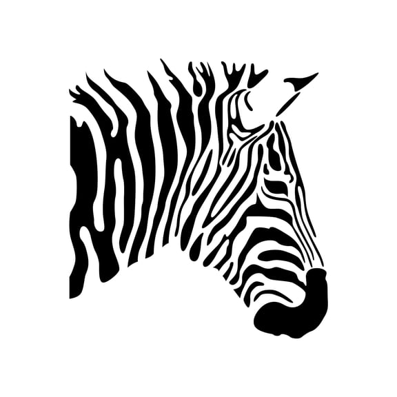Vinyl Wall Art Decal - Zebra - 18" x 17" - Trendy Super Cool Wild Animal Design Sticker For Playroom Kids Room Living Room Classroom Office Business Veterinary Storefront Decor