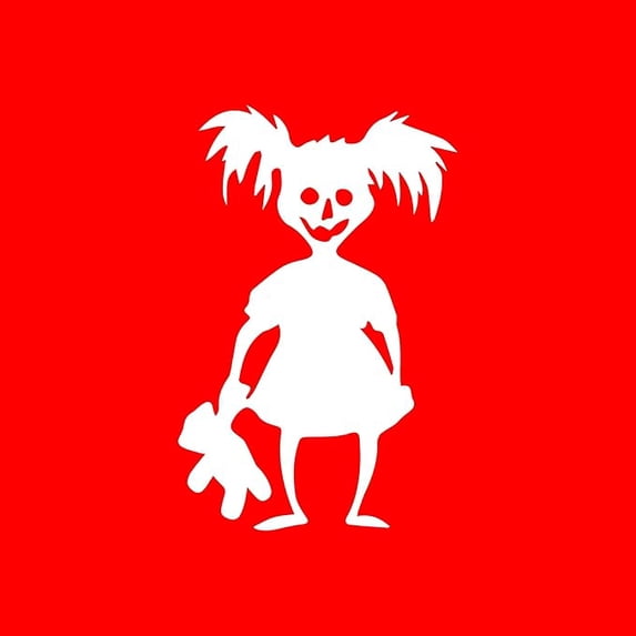 Vinyl Wall Art Decal - Zombie Girl - 33.5" x 22" - Halloween Party Seasonal Shape Design Sticker for Home Living Room Entryway Work Office Coffee Shop Store Window Horror Spooky Decor