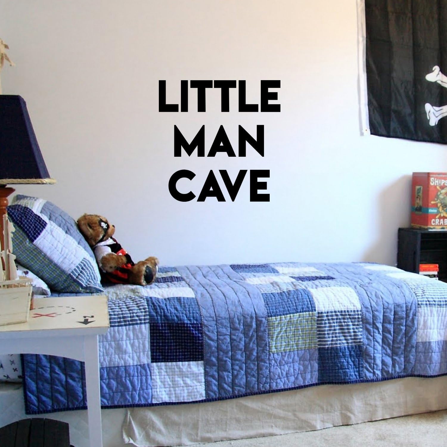 Vinyl Wall Art Stickers For Baby Boys Nursery Room Little Man CAVE 20" X 20" Boys Bedroom