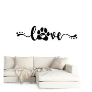 Vinyl Wall Decal Animals Love Paw Print Heart Pet Shop Grooming Stickers Mural Large Decor