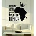 Vinyl Wall Decal Beautiful Africa Continent Map Phrase Words African Stickers Mural Large Decor