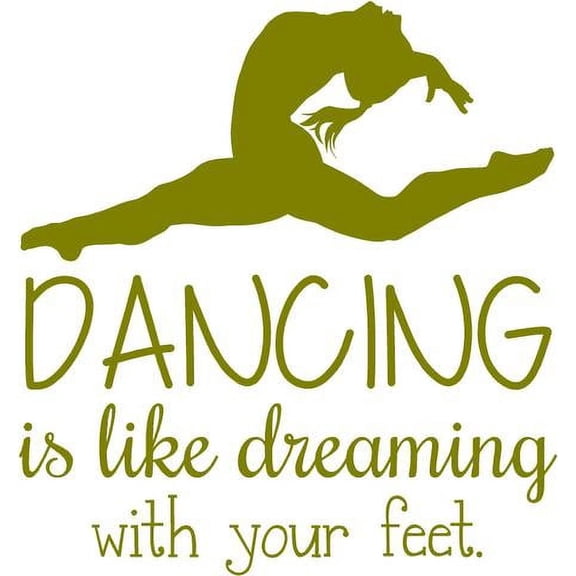 Vinyl Wall Decal: Dancing Decorative Wall Decals | Girl's Dance Sticker 20"x18" [Dance2]