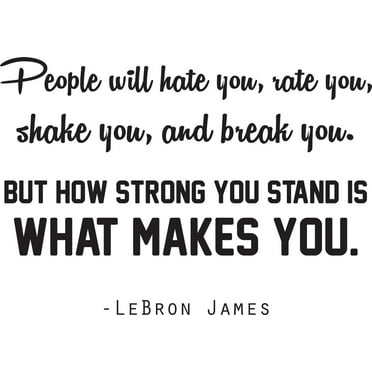Vinyl Wall Decal: Lebron James Basketball Wall Decal - Inspirational Sports Vinyl Sticker / Bedroom Decor - 20"x16"