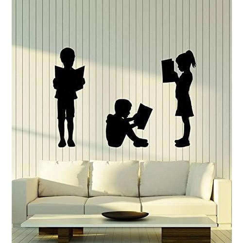 Vinyl Wall Decal Reading Children's Kids Library School Book Shop ...