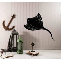 Vinyl Wall Decal Sea Animal Stingray Marine Style Bathroom Decor Stickers Large Decor