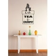 thumbnail image 1 of Vinyl Wall Decal Sticker : Cafe Tea And Crumpet Image Quote Bedroom Bathroom Living Room Picture Art Peel & Stick Mural Size: 12 Inches X 18 Inches -, 1 of 2