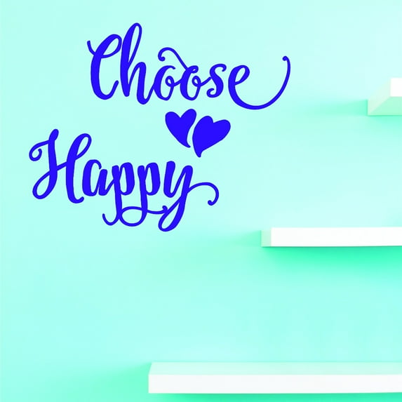 Vinyl Wall Decal Sticker : Choose Happy Home Decor Picture Art 20 x 40 Inches