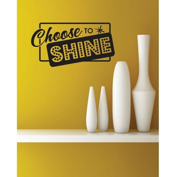 Vinyl Wall Decal Sticker : Choose To Shine Image Quote Bedroom Bathroom Living Room Picture Art Peel & Stick Mural Size: 20 Inches X 40 Inches - 22 Colors Available