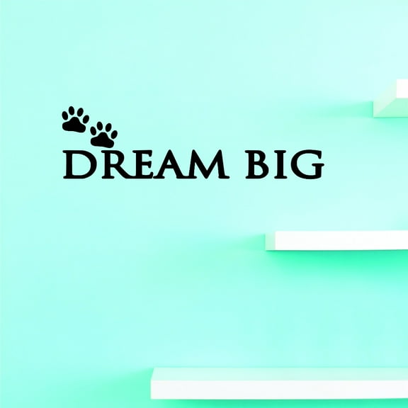 Vinyl Wall Decal Sticker : Dream Big Home Decor Picture Art 12 x 30 Inches