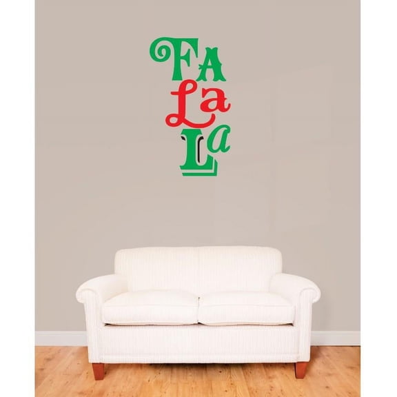 Vinyl Wall Decal Sticker : Fa La La Quote Bedroom Bathroom Living Room Picture Art Peel & Stick Mural Size: 16 Inches X 32 Inches -
