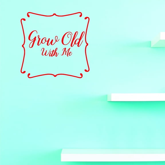 Vinyl Wall Decal Sticker : Grow Old With Me Home Decor Picture Art 10 x 20 Inches