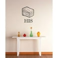 thumbnail image 1 of Vinyl Wall Decal Sticker : His Towels Bathroom Image Quote Picture Art Peel & Stick Mural 16x24 Inches, 1 of 2