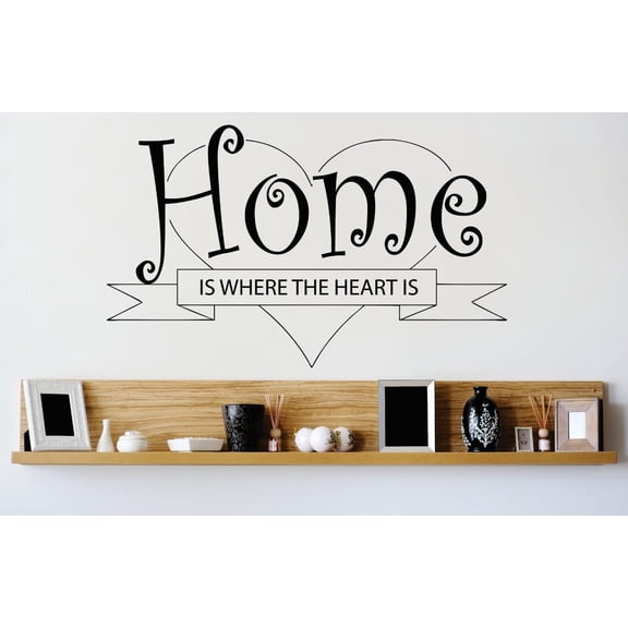 Vinyl Wall Decal Sticker : Home... Is Where Our Story Begins Quote Picture Art Peel & Stick Mural 20x30 Inches