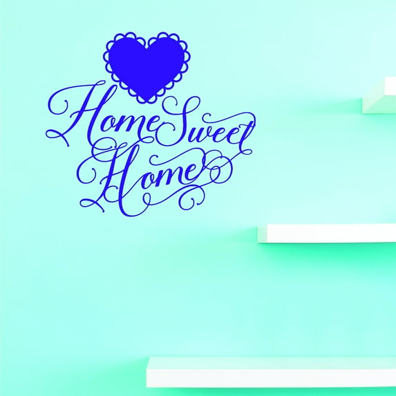 Vinyl Wall Decal Sticker : Home Sweet Home Home Decor Picture Art 14 x 28 Inches