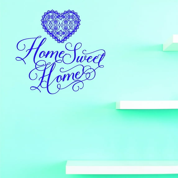 Vinyl Wall Decal Sticker : Home Sweet Home Home Decor Picture Art 14 x 28 Inches