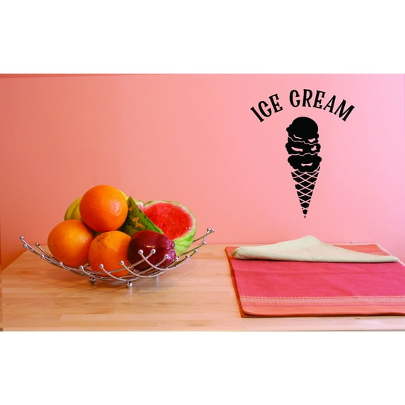 Vinyl Wall Decal Sticker : Ice Cold Ice Cream Home Decor Picture Art 14 x 28 Inches