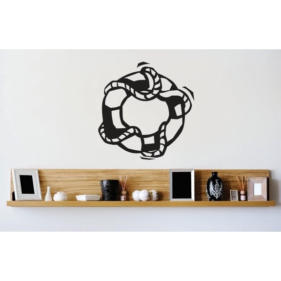 Vinyl Wall Decal Sticker : Lifesaver Water Raft Image Picture Art Peel & Stick Mural 12x12 Inches