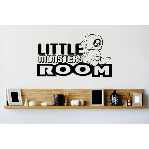 Vinyl Wall Decal Sticker : Little Monsters Room Boy Girl Image Quote Picture Art Peel & Stick Mural 10x20 Inches