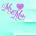 thumbnail image 1 of Vinyl Wall Decal Sticker : Mr. & Mrs. Home Decor Picture Art 12 x 12 Inches, 1 of 1
