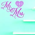 thumbnail image 1 of Vinyl Wall Decal Sticker : Mr. & Mrs. Home Decor Picture Art 16 x 16 Inches, 1 of 1