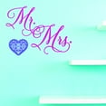 thumbnail image 1 of Vinyl Wall Decal Sticker : Mr. & Mrs. Home Decor Picture Art 18 x 18 Inches, 1 of 1