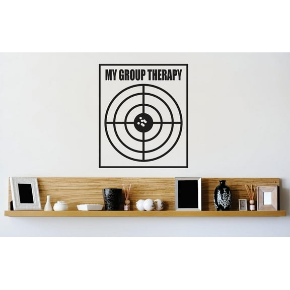 Vinyl Wall Decal Sticker : My Group Therapy Bullseye Target Image Quote Picture Art Peel & Stick Mural 12x12 Inches