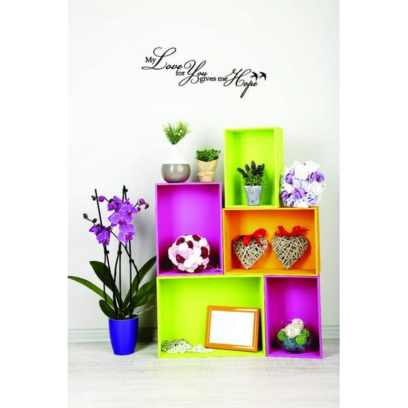 Vinyl Wall Decal Sticker : My Love For You Gives Me Hope Home Decor Picture Art 8 x 20 Inches
