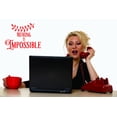 thumbnail image 1 of Vinyl Wall Decal Sticker : Nothing Is Impossible Home Decor Picture Art 10 x 20 Inches, 1 of 1