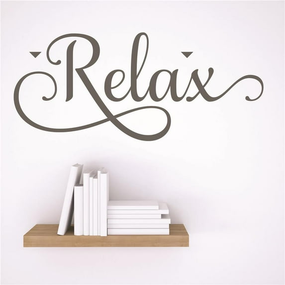 Vinyl Wall Decal Sticker : Relax Sign Lettering Quote 4x16 Inches