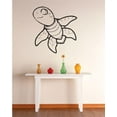 thumbnail image 1 of Vinyl Wall Decal Sticker : Sea Turtle Water Aquarium Image   Bedroom Bathroom Living Room Picture Art Peel & Stick Mural Size: 18 Inches X 18 Inches - 22 Colors Available, 1 of 2