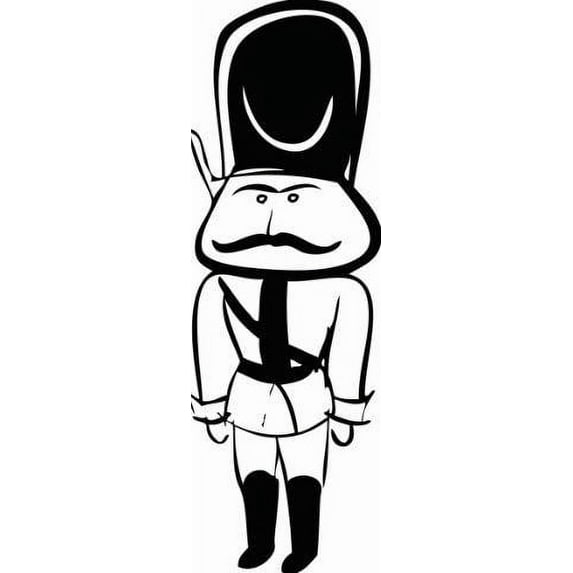 Vinyl Wall Decal Sticker : Soldier Cartoon Nutcracker Bedroom Bathroom Living Room Picture Art Peel & Stick Mural Size: 8 Inches X 24 Inches -