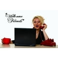 thumbnail image 1 of Vinyl Wall Decal Sticker : Welcome Friends Home Decor Picture Art 8 x 20 Inches, 1 of 1