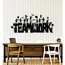 Vinyl Wall Decal Teamwork Logo Motivation Office Decor Quote Word Stickers Large Decor