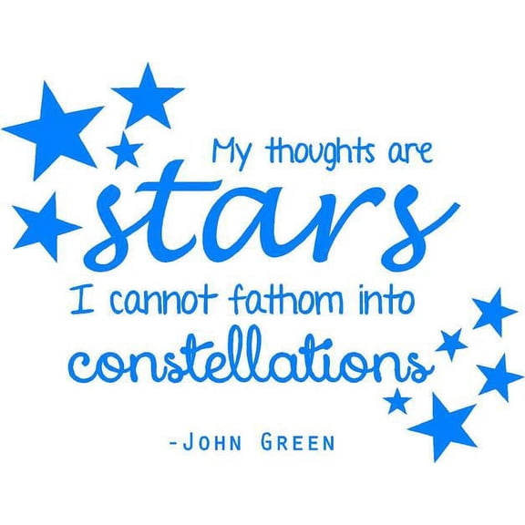 Vinyl Wall Decal: The Fault In Our Stars Movie Quote | John Green Book Decal | Wall Sticker 20"x16" [DS20]