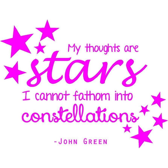 Vinyl Wall Decal: The Fault In Our Stars Movie Quote | John Green Book Decal | Wall Sticker 20"x16" [DS20]