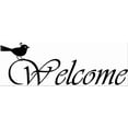 thumbnail image 1 of Vinyl Wall Decal - Welcome with a bird Picture Art - Living Room - Peel & Stick Sticker 10X22, 1 of 1