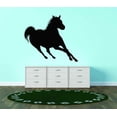 thumbnail image 1 of Vinyl Wall Quote Decals for Home - Running Horse Silhouette Equestrian Stallion Animal Stylish Wall Sticker for Easy Home Decoration - Size: 24 In x 24 In, 1 of 3