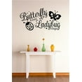 thumbnail image 1 of Vinyl Wall Quote Decals for Home - Butterfly Kisses Ladybug Hugs Stylish Wall Sticker for Easy Home Decoration - Size: 24 In x 36 In, 1 of 3
