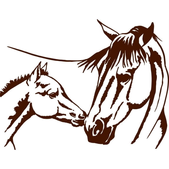 Vinyl Wall Quote Decals for Home - Horse And Animal Stylish Wall Sticker for Easy Home Decoration - Size: 19 In x 19 In