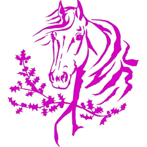 Vinyl Wall Quote Decals for Home - Horse Head Stylish Wall Sticker for Easy Home Decoration - Size: 13 In x 13 In