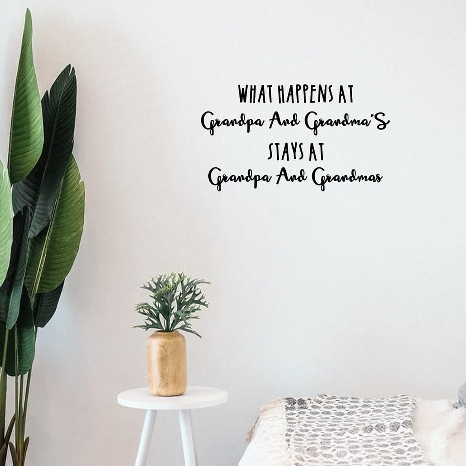 Vinyl Wall Quote Stickers What Happens At Grandpa And Grandma'S Stays