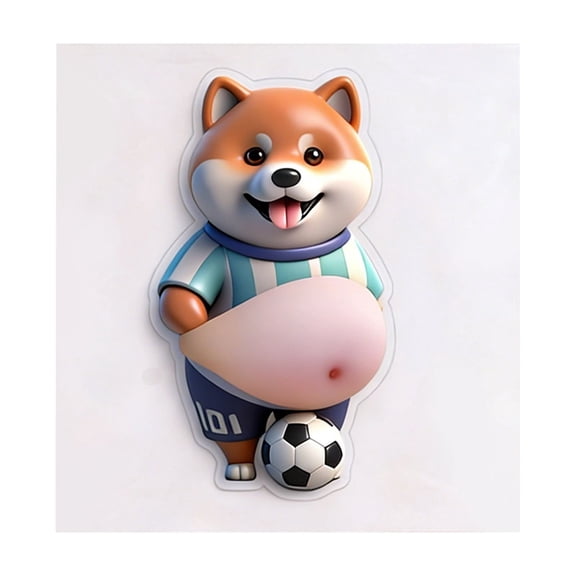 Vinyl for Water Bottles, Chonky Shiba Sticker, Funny Animal Sticker, Aesthetic Dog Sticker, 4.5X3 in 1Pc Puffy Squish Relief Sticker, No Residue Adhesive, Ideal Birthday Gift for