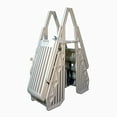 thumbnail image 1 of Vinyl Works AF Adjustable 24 Inch Gated Entry Above Ground Pool Ladder, Taupe, 1 of 8